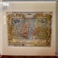 A19. Sebastian Munster unframed handcolored woodcut of Paris ca. 1572. 11" x 13" 